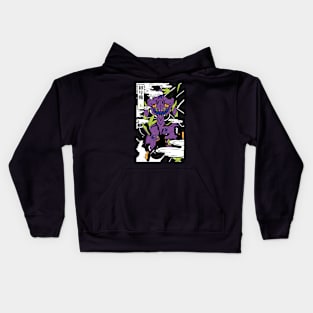 japan Evangelion green Kids Hoodie